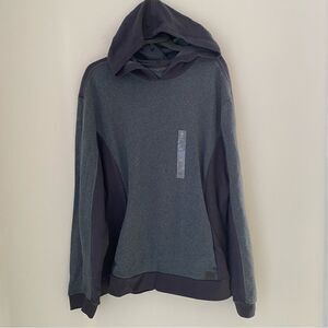 Calvin Klein Men’s Hoodie High Neck Heather Blue color Cotton Blend Size XXL